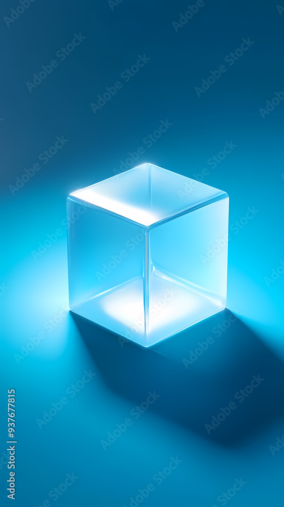 Abstract glass cube Abstract glass cube