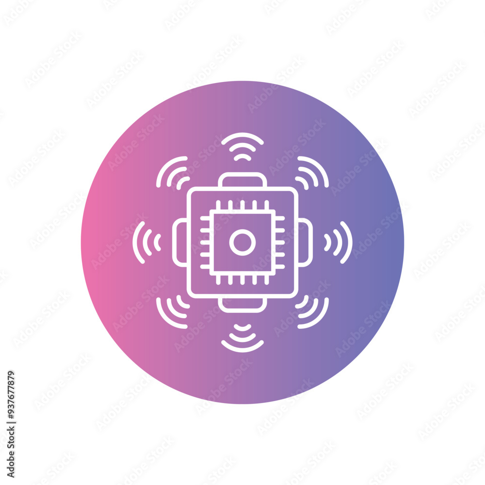 Advanced Sensors icon vector stock illustration