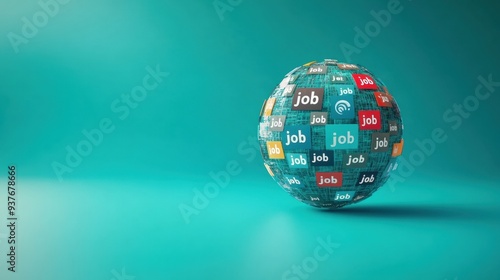 Flat design of a globe with 
