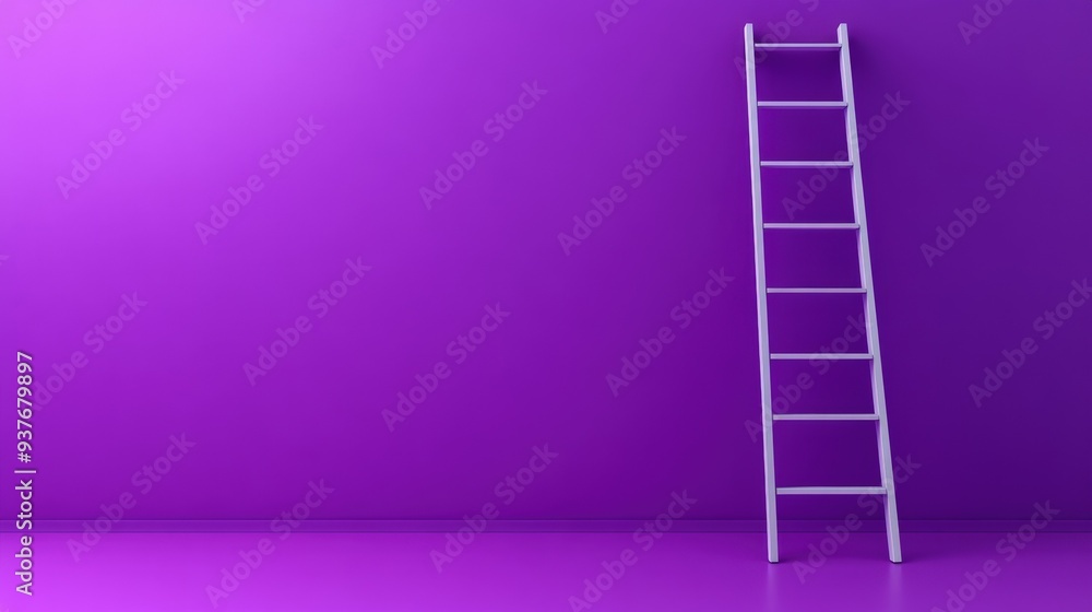 3D rendering of a career ladder built from 3D rendering of a career ladder built from