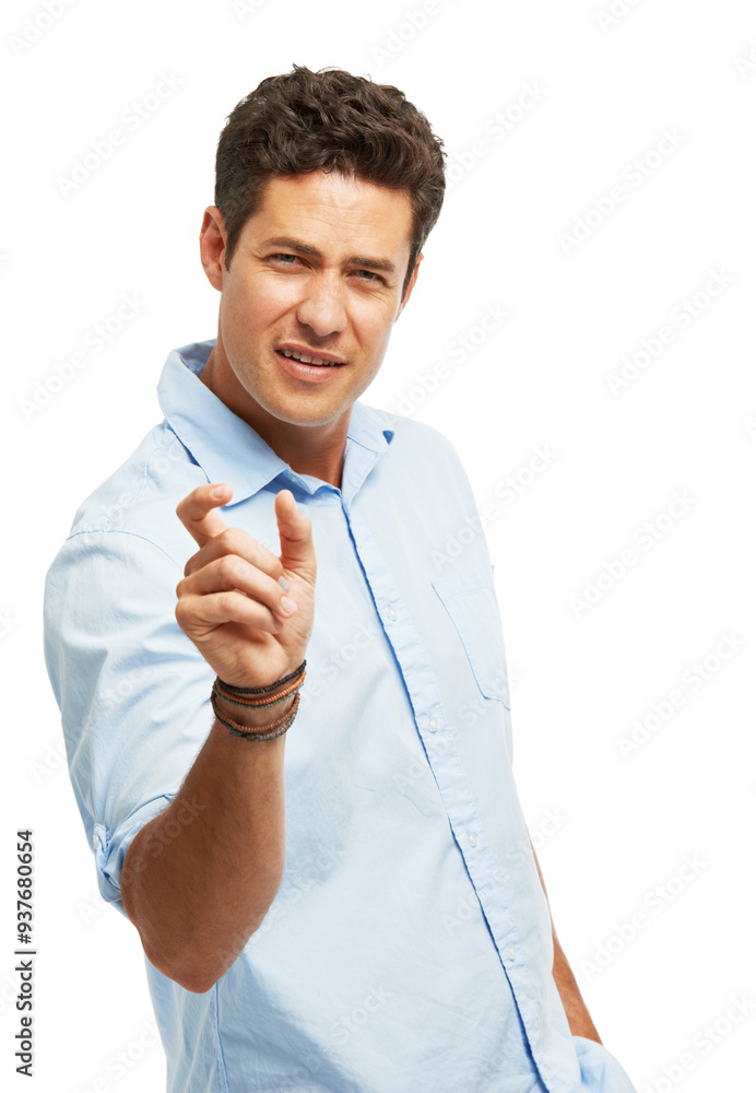 Little, portrait and small hand gesture of man in studio on white background to measure size, scale and height. Model, opinion and mocking male with emoji for review, feedback and tiny pinch symbol Little, portrait and small hand gesture of man in studio on white background to measure size, scale and height. Model, opinion and mocking male with emoji for review, feedback and tiny pinch symbol