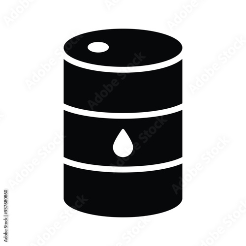 An amazing icon of oil barrel, fuel barrel vector design