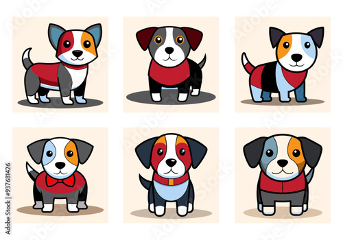 Dog vector set