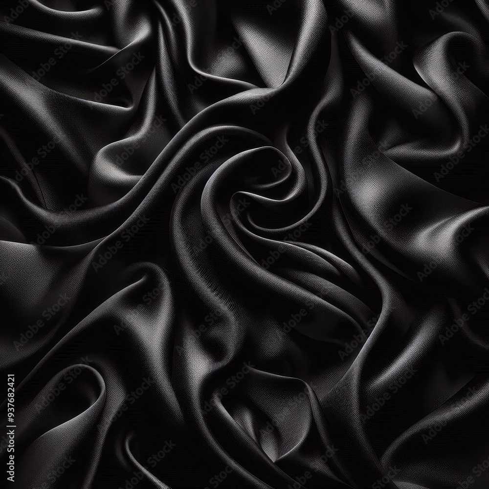 Obraz premium Black silk fabric texture background 