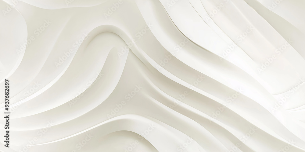 Obraz premium A seamless pattern with smooth, flowing white lines that create a wave-like texture. The abstract design is calm and minimalistic, offering a clean and sophisticated look.