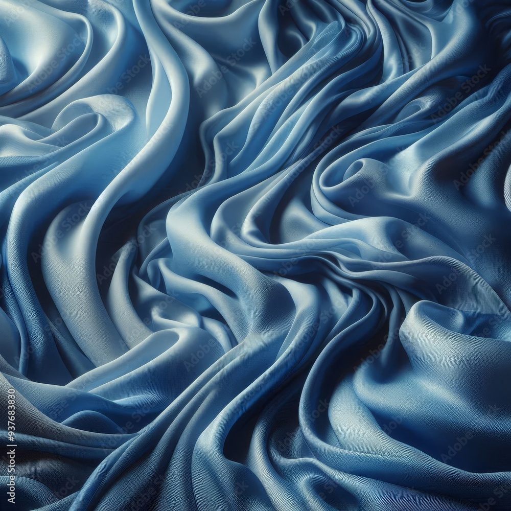 Obraz premium blue silk fabric texture background