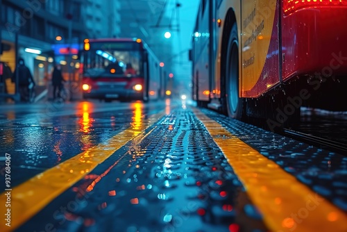 Accessible Public Transport: A picture of a bus or train with ramps and disability access