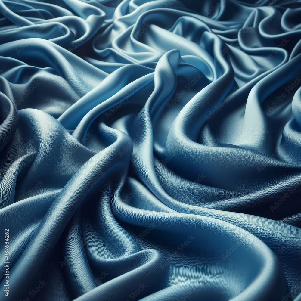 Obraz premium blue silk fabric texture background
