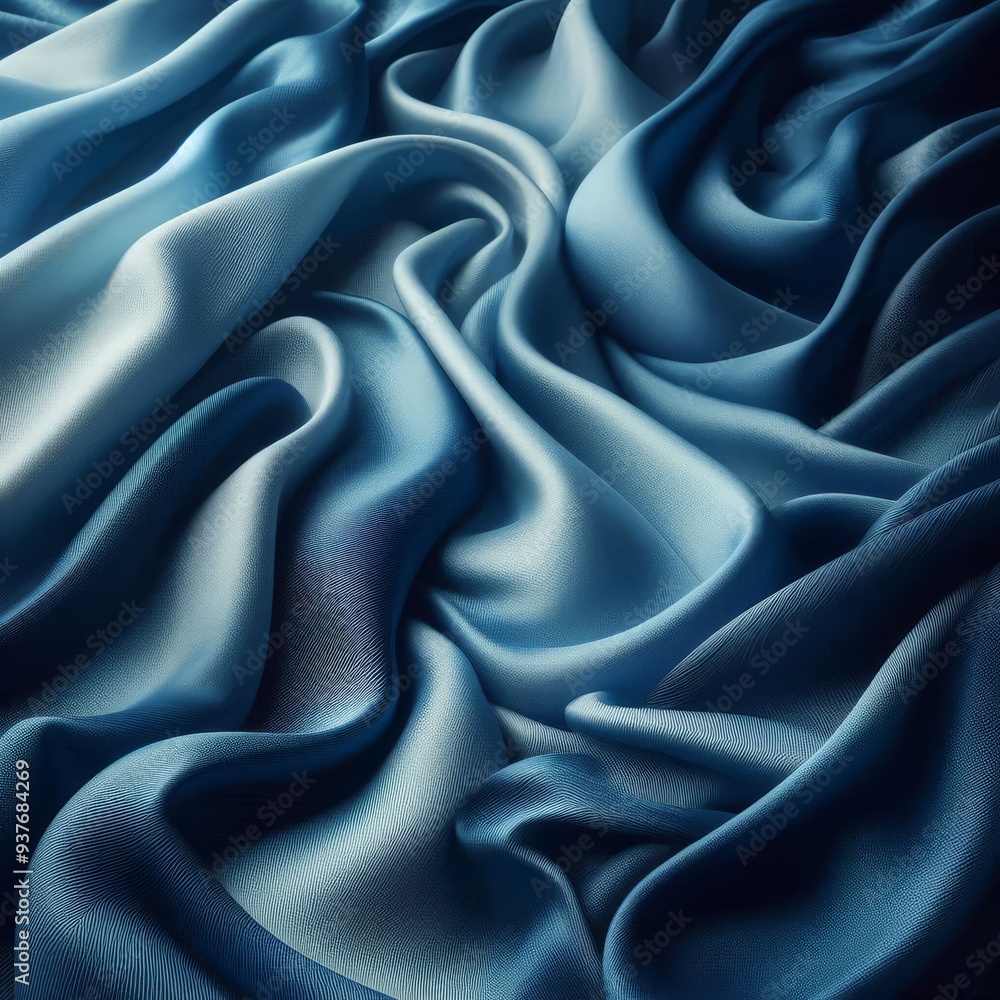 Fototapeta premium blue silk fabric texture background 