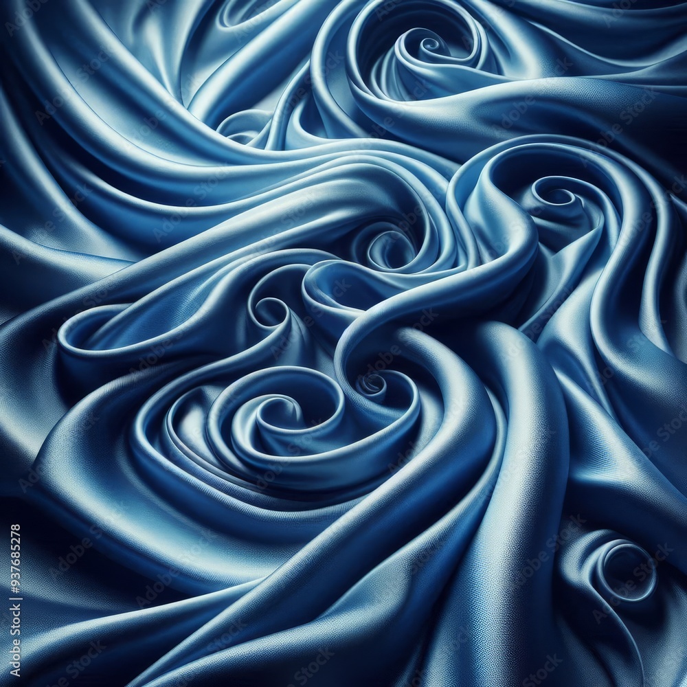 Obraz premium blue silk fabric texture background 