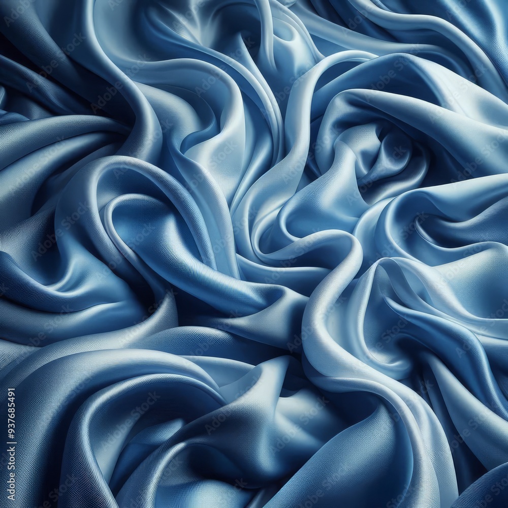 Fototapeta premium blue silk fabric texture background