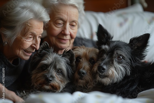 Animal-Assisted Therapy: An image of therapy animals interacting with patients in a healthcare setting, promoting the emotional and psychological benefits of animal companionship