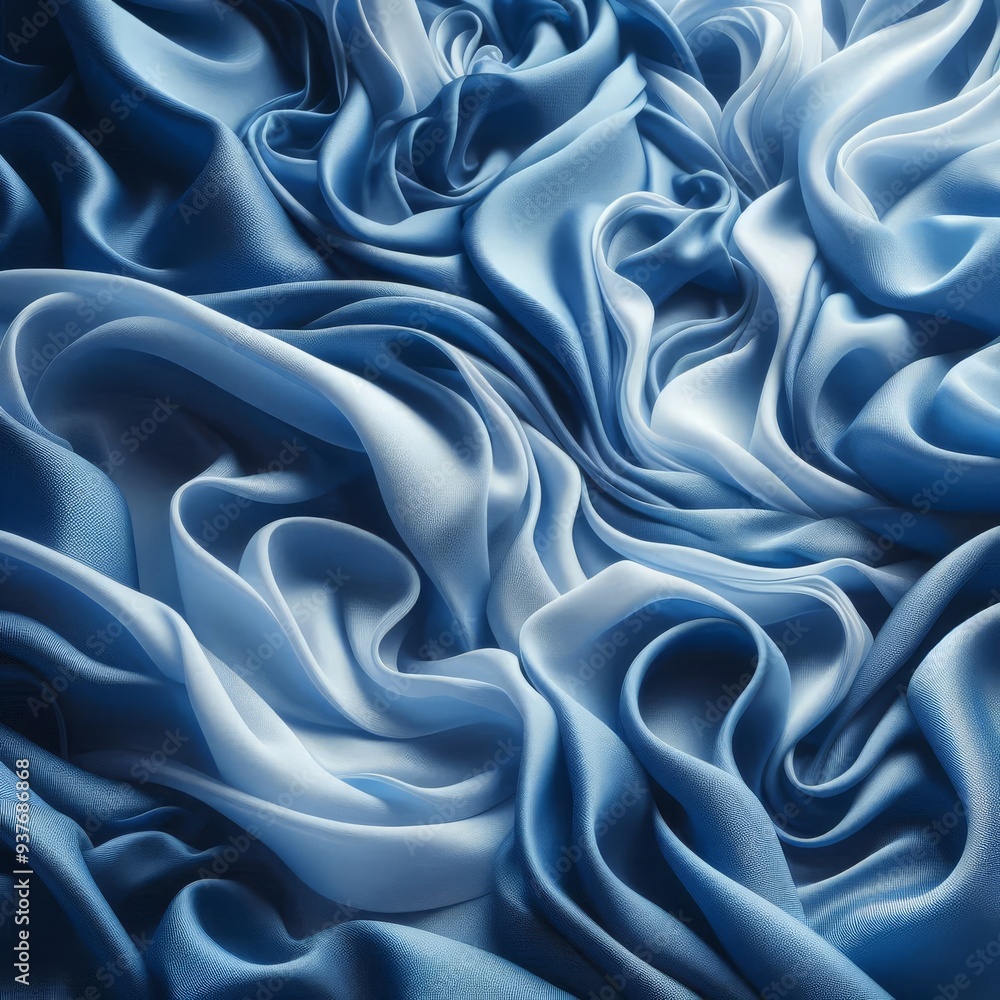 Obraz premium blue silk fabric texture background 