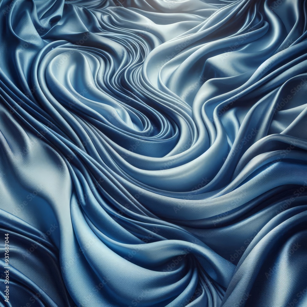 Fototapeta premium blue silk fabric texture background 