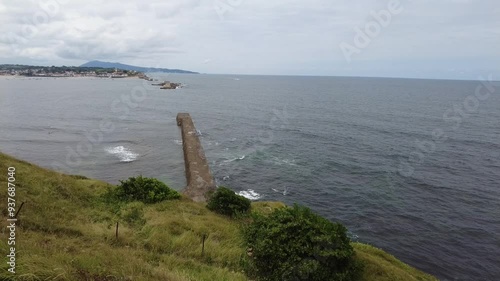 Rocky coast near Saint-Jean-de-Luz, France 