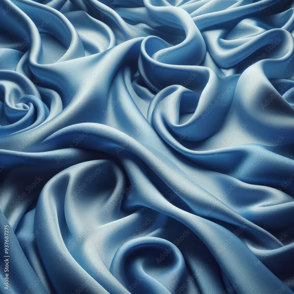 Fototapeta premium blue silk fabric texture background 