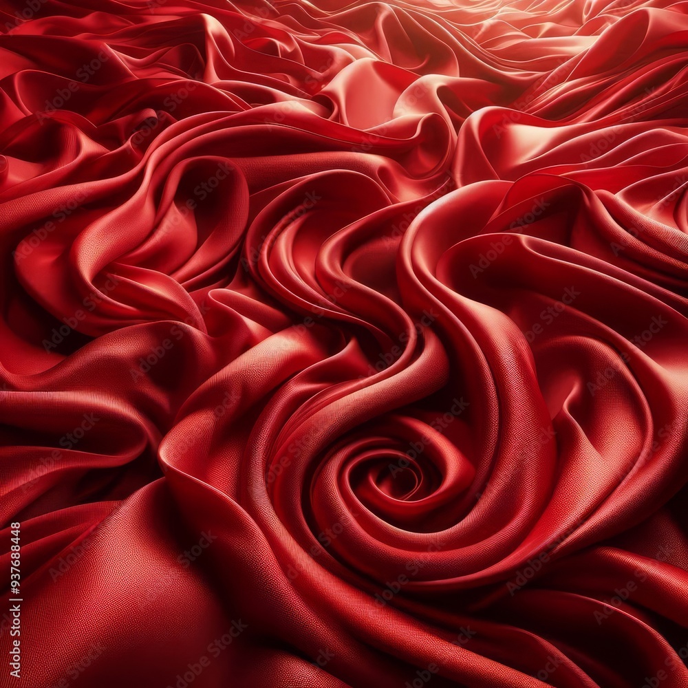 Obraz premium red silk fabric texture background 