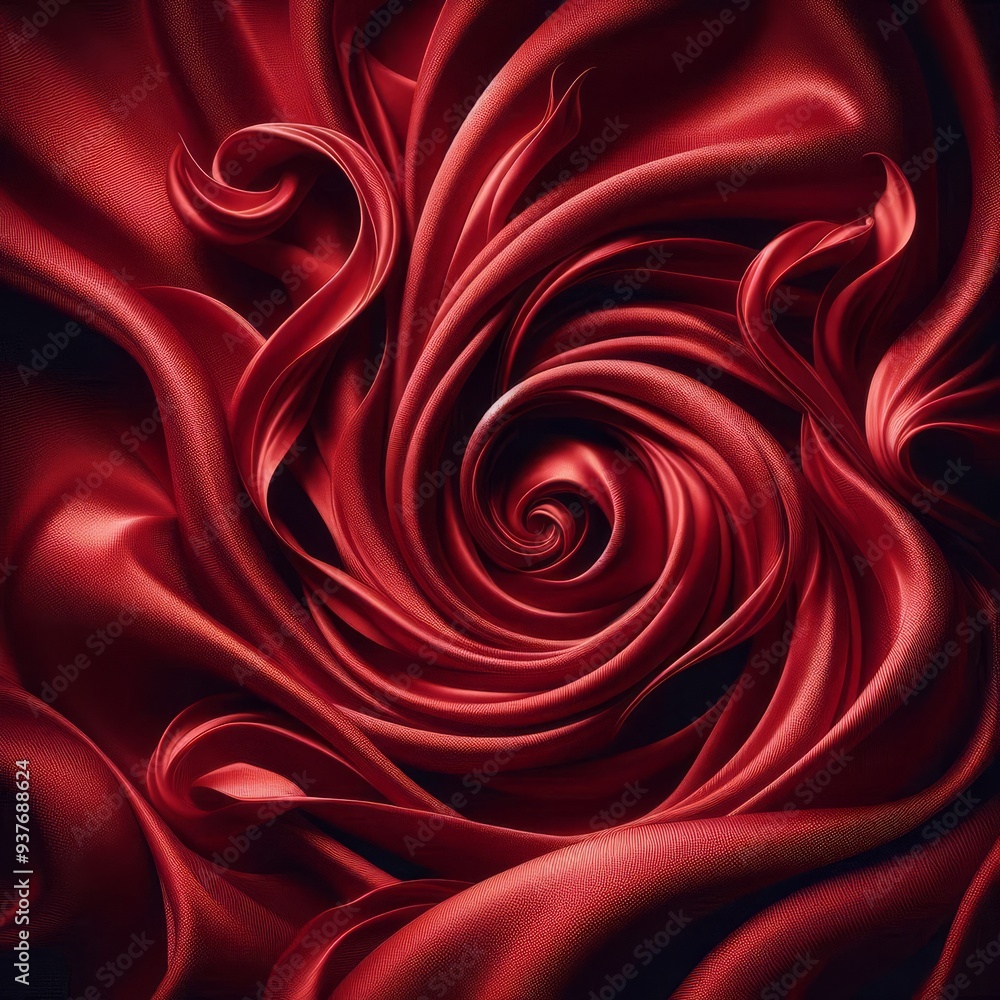 Obraz premium red silk fabric texture background 