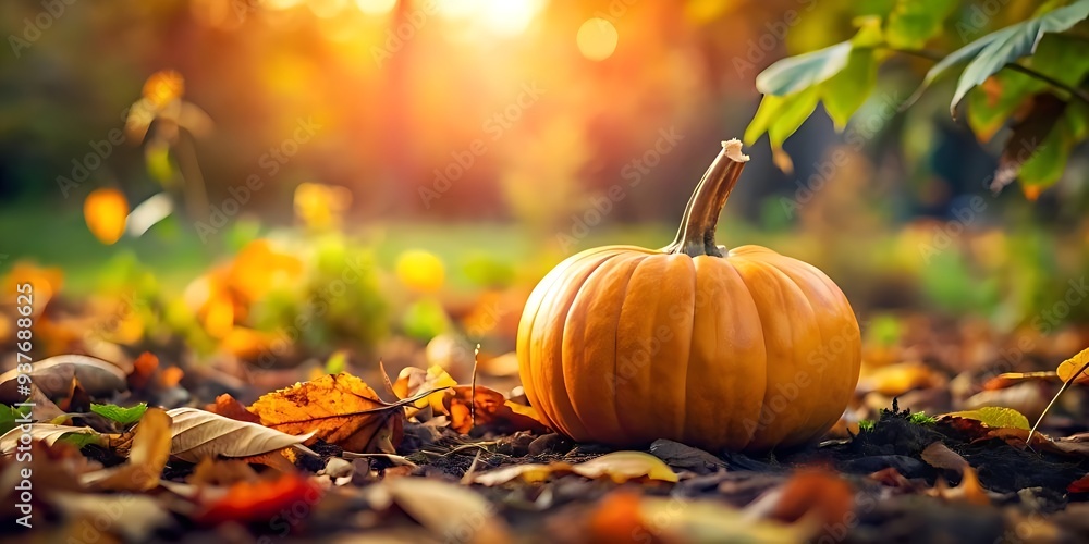 Pumpkin in Autumn Leaves. Pumpkin in Autumn Leaves.