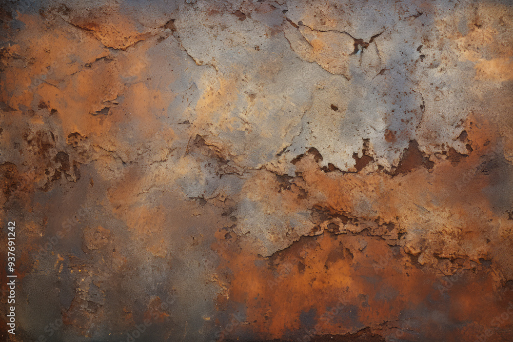 Processed collage of orange rust metal surface texture. Background for banner, backdrop or texture Processed collage of orange rust metal surface texture. Background for banner, backdrop or texture