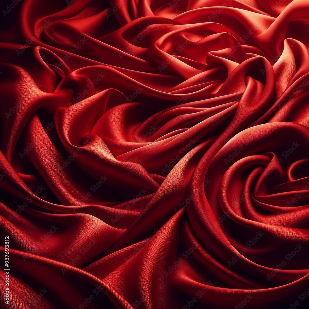 Obraz premium red silk fabric texture background