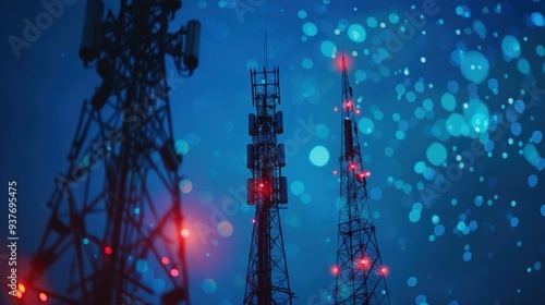 5G tower infrastructure technology internet network communication innovation devices services background