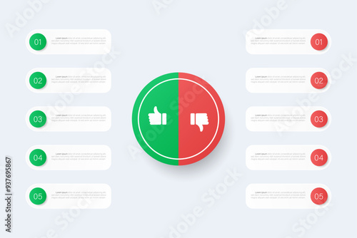 Dos and don'ts infographic. Comparison Infographic Design Template