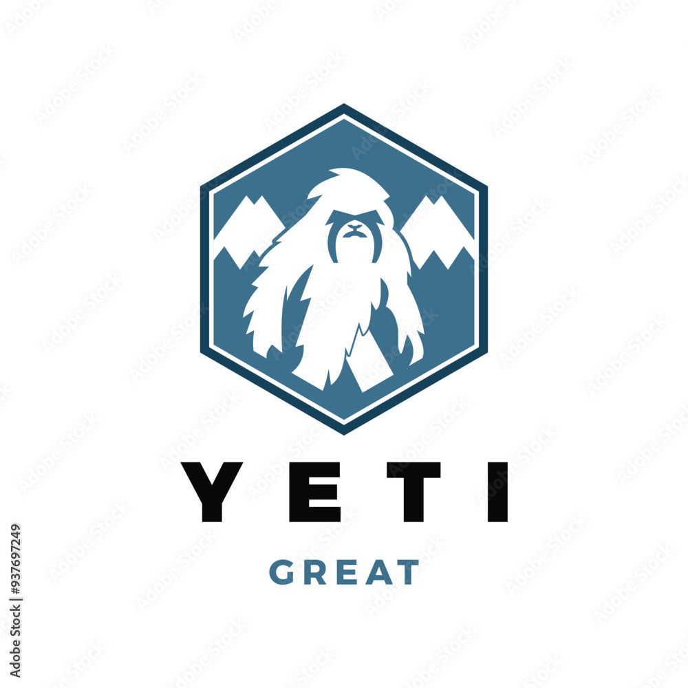 Fototapeta premium Yeti Icon Logo Design Template