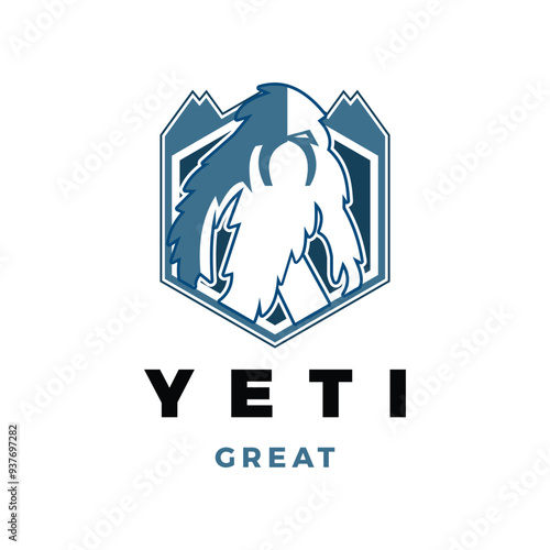 Yeti Icon Logo Design Template