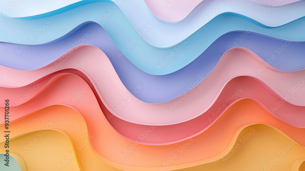 Pastel paper art rainbow background Pastel paper art rainbow background