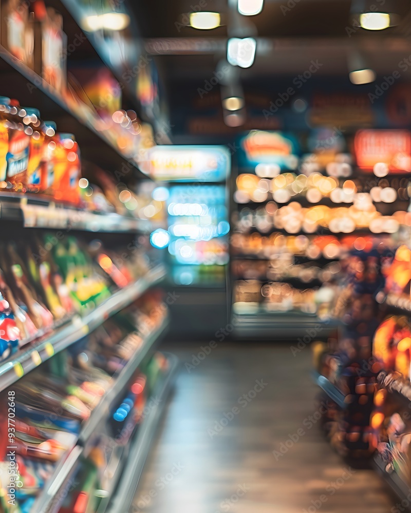 Fototapeta premium blurred convenience store background