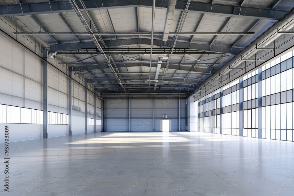Factory's exterior, featuring clean lines, innovative architecture, and eco-friendly features. Beautiful simple AI generated image Factory's exterior, featuring clean lines, innovative architecture, and eco-friendly features. Beautiful simple AI generated image