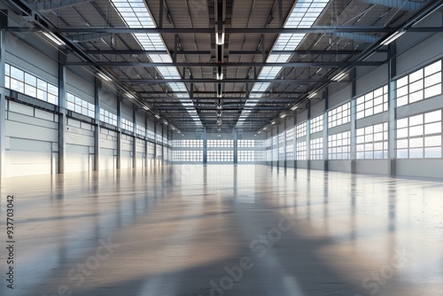 Wallpaper Mural Factory's exterior, featuring clean lines, innovative architecture, and eco-friendly features. Beautiful simple AI generated image Torontodigital.ca