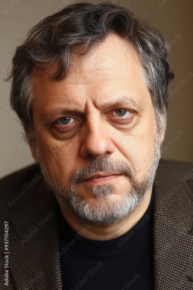 Portrait of a Man with a Thoughtful Expression Portrait of a Man with a Thoughtful Expression