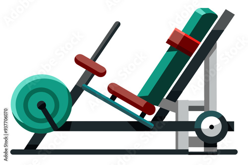 Leg press machine vector art illustration