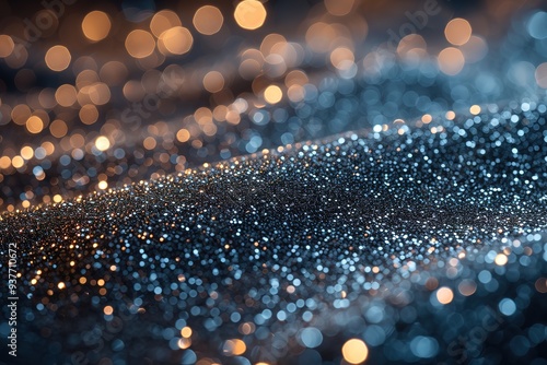 abstract background of glitter vintage lights silver and white de-focused banner