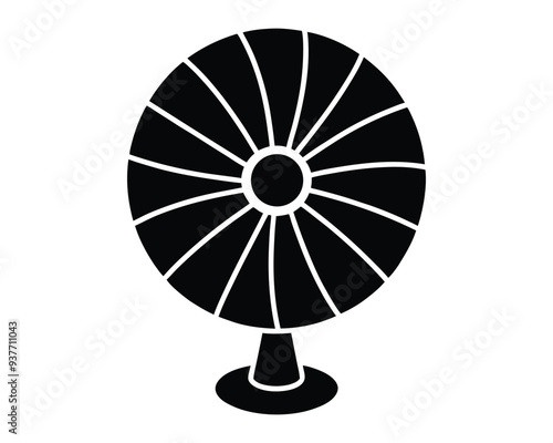 Fan ventilator propeller vector.  Vector illustration icon air propeller on white background . Isolated cartoon set electric and air fan.
