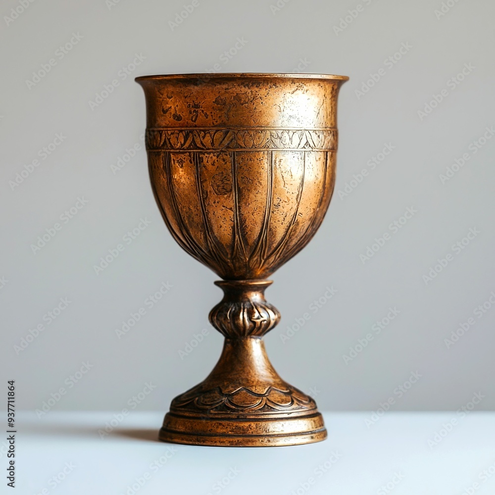 Ornate Bronze Chalice with Intricate Design Ornate Bronze Chalice with Intricate Design