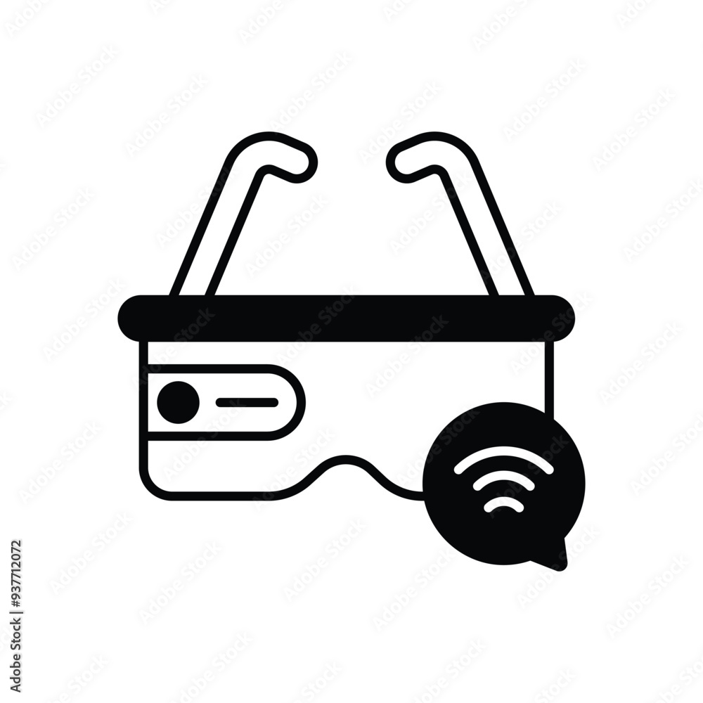 Smart Glasses icon vector stock illustration Smart Glasses icon vector stock illustration