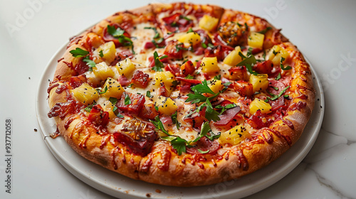 pizza with salami and cheese