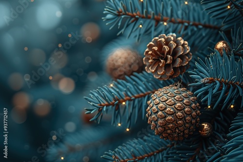 Christmas and New Year background with geometric elements
