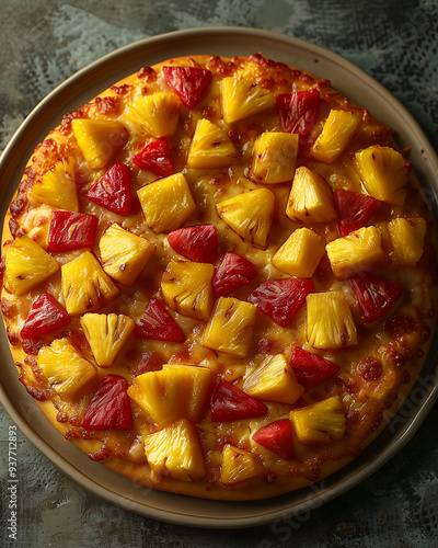 pizza with pineapples 