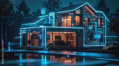 Smart home automation devices technology system security network