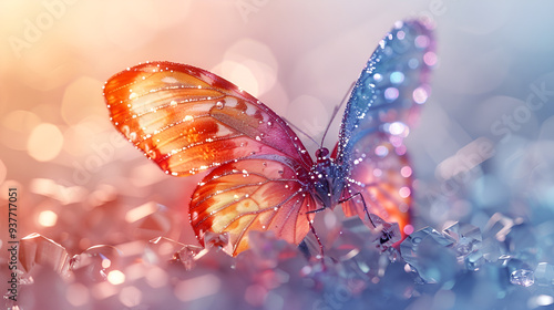 a butterfly with colorful wings