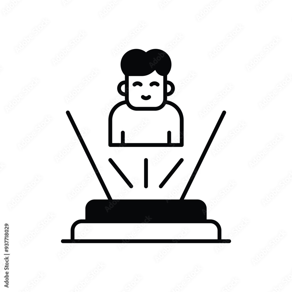 Holograms icon vector stock illustration