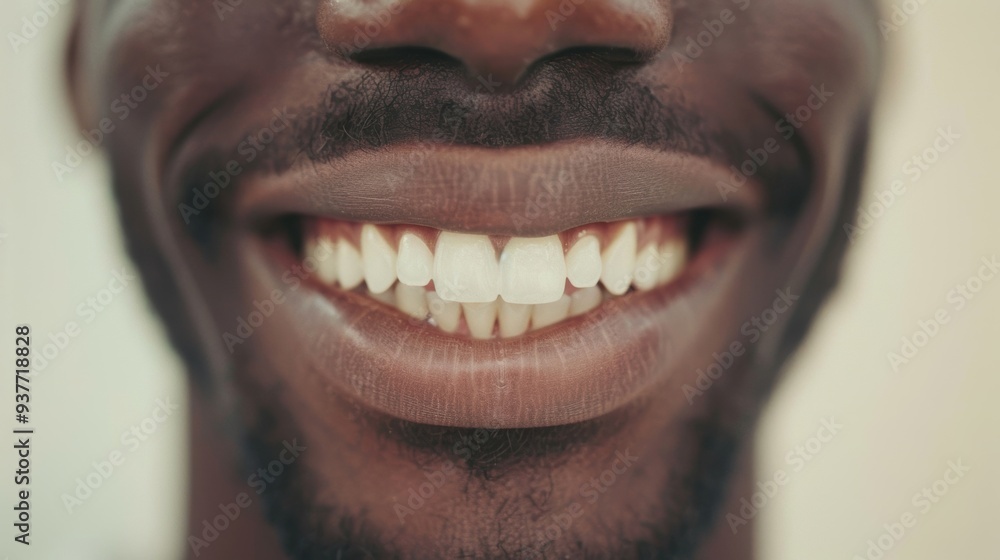 A man displays his bright white smile with visible teeth, exuding confidence and joy in a well-lit indoor setting A man displays his bright white smile with visible teeth, exuding confidence and joy in a well-lit indoor setting