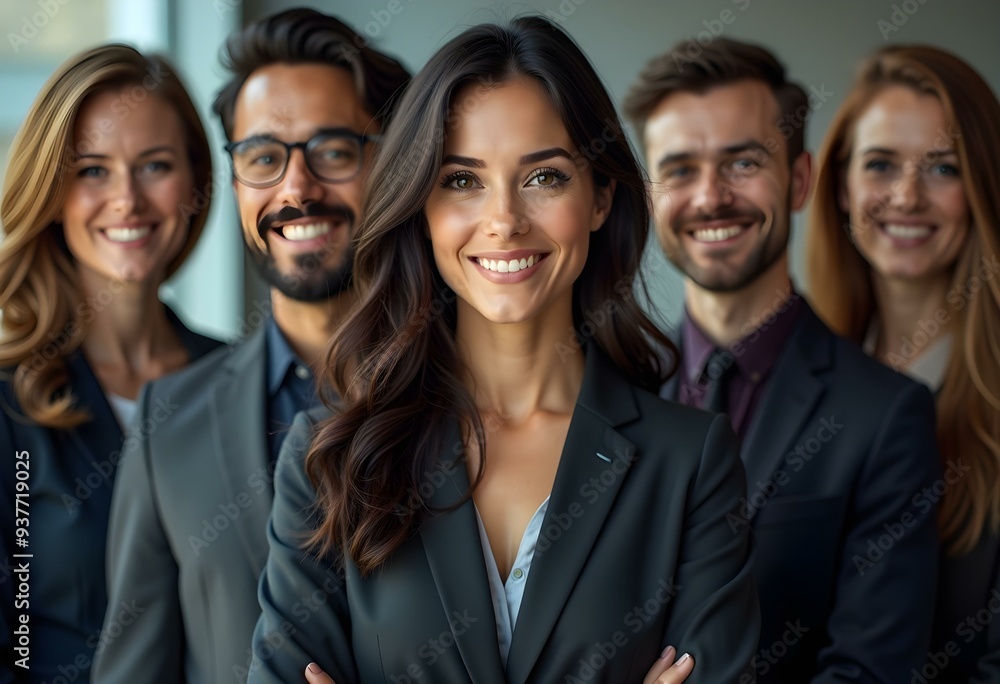 Smiling Professional Team Portrait Smiling Professional Team Portrait