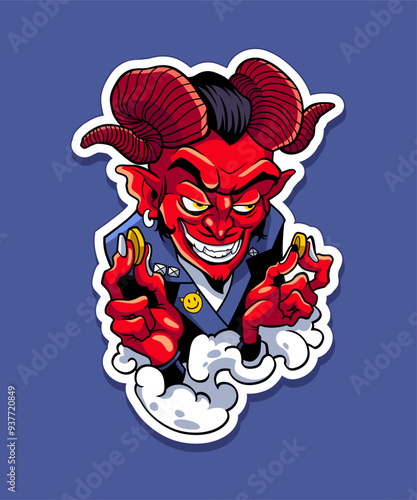 The Devil Halloween Design Sticker