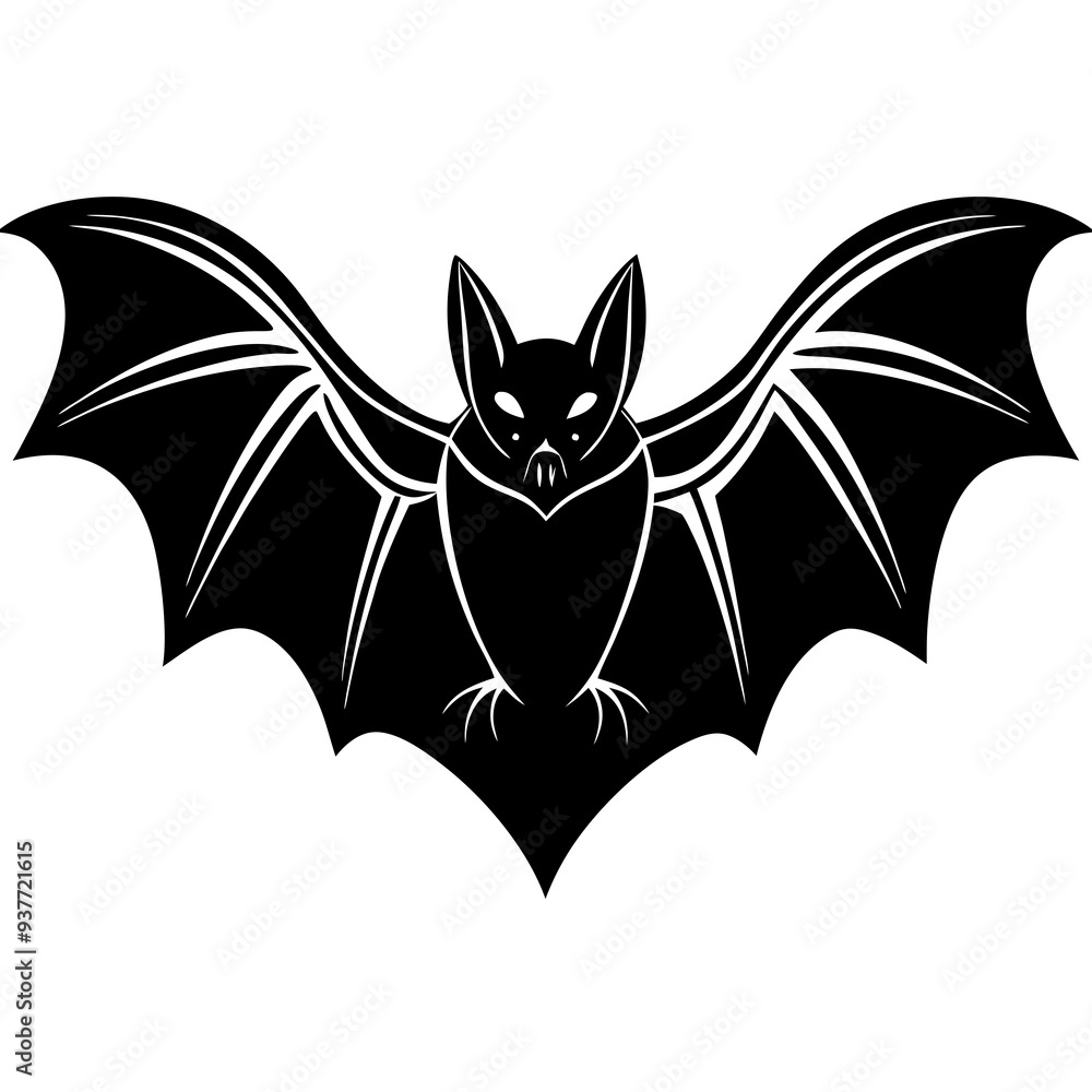 Flying bat silhouette Vector Flying bat silhouette Vector
