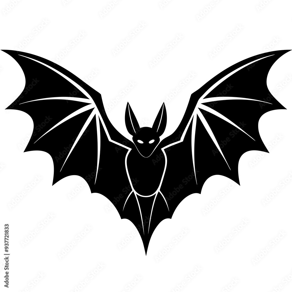 Flying bat silhouette Vector Flying bat silhouette Vector